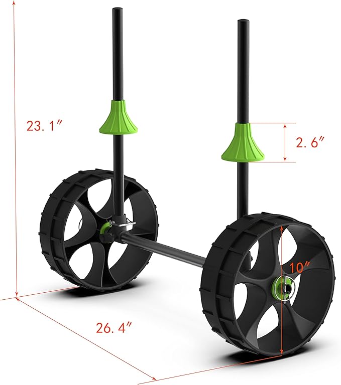 FDB Folding Kayak Canoe Boat Carrier Dolly Trailer Tote Trolley Transport Cart Wheel, Strong Load Capacity, Suitable for Kinds of Kayaks and Canoe