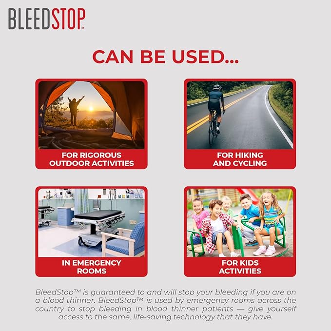 BleedStop応急処置止血パウダー – 重度の傷や鼻血に素早く血液凝固、150g – 血液凝固阻止薬服用中の患者にも安全