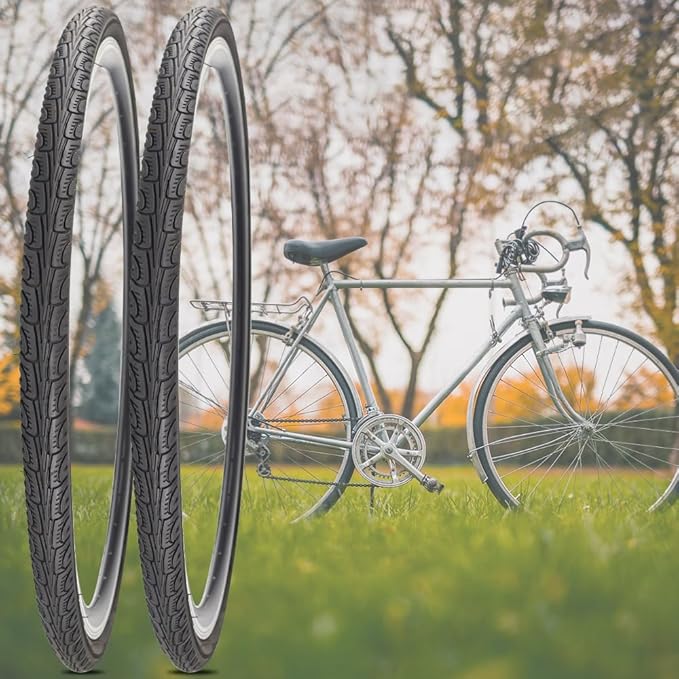 700x35C Bike Tire Foldable Replacement Tires with or Without Bike Tubes and Tire Levers for Road Bicycle