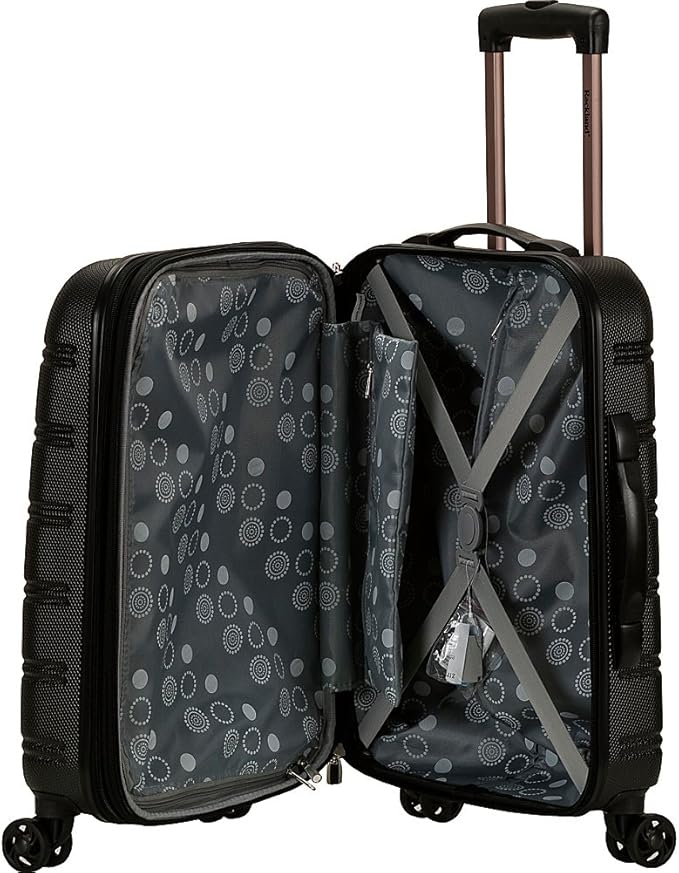 Rockland Melbourne Lightweight Expandable Hardside Spinner Wheel Luggage in Pink