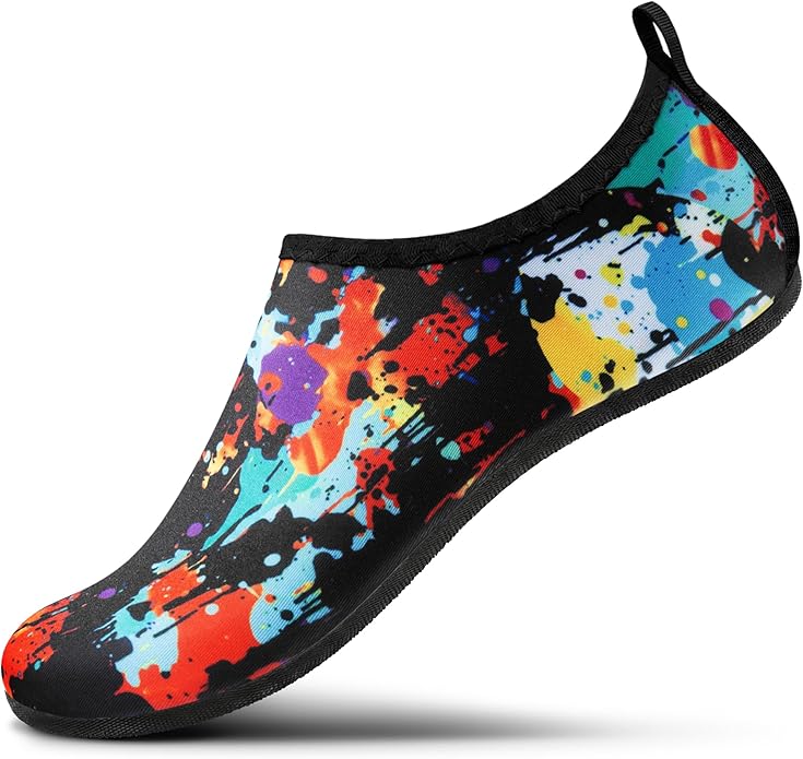 SEEKWAY Water Shoes Women Men Adult Quick-Dry Aqua Socks Barefoot Non Slip for Beach Swim River Pool Lake surf Black SK002(U)