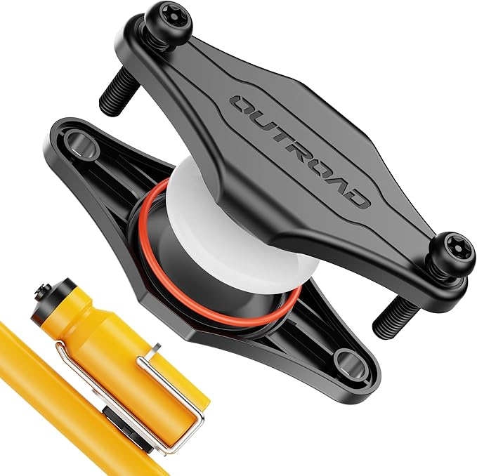 CITYWAY Waterproof Bike Mount for AirTag, Hidden Under Bottle Cage | M5 Black Security Screws | Light Weight, Inconspicuous Security (Black)