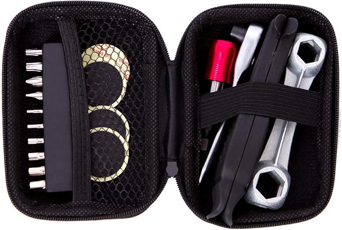 YBEKI Bike Repair Tool Kit - Professional Bicycle Multi-Tool with Ratchet Wrench, 10 Precision Bits, Tire Levers & Patches, Bone Wrench, Portable Storage Bag - Essential MTB Road Bike Maintenance Set