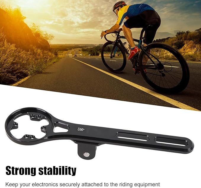 Out Front Bike Computer Mount, Universal Handlebar Bike Mount Compatible with Garmin GPS Bike Computer Gopro Action Camera for Road Mountain Bike with 4 Adapters.