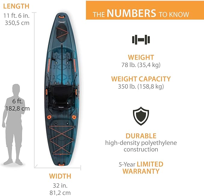 Lifetime Fishing Kayak, Yukon Angler 116