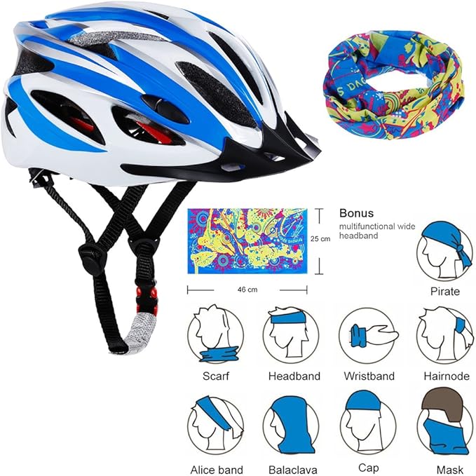 Zacro Adult Bike Helmet, Lightweight Bicycle Helmet with Removable Pads and Visor, CPSC Certified Safety Helmet for Men Women, Mountain Road Cycling Helmet for Adult