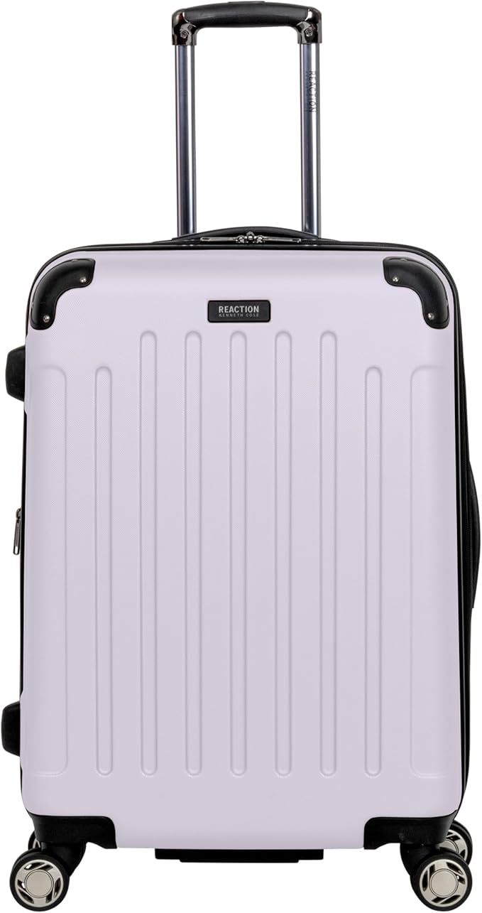 Kenneth Cole REACTION Renegade Luggage 拡張可能 8輪スピナー 軽量 ハードサイド スーツケース、オーキッドアイス、24インチ チェック