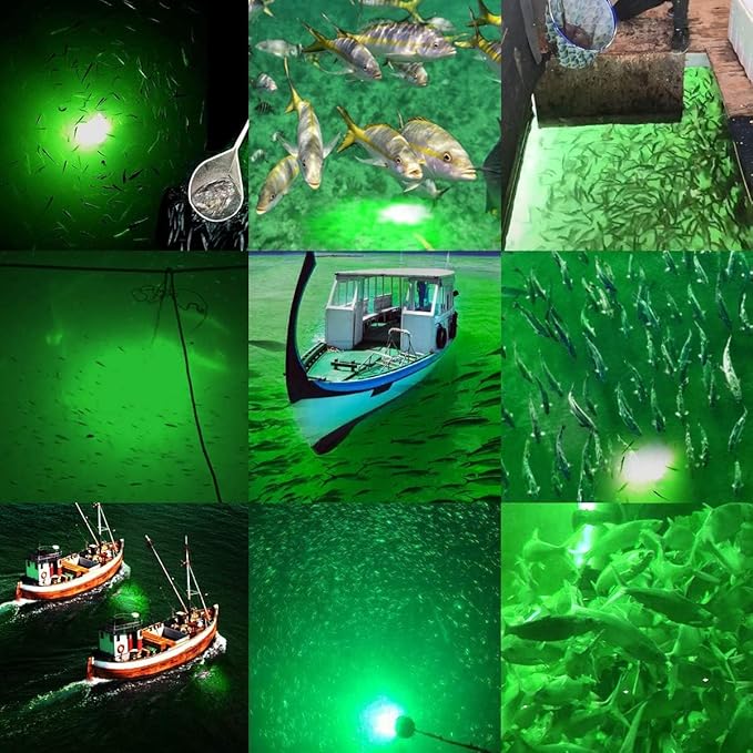 SAMDO IP68 12V LED水中集魚灯 1080ルーメン 釣り用集魚灯 常夜灯 10.8W