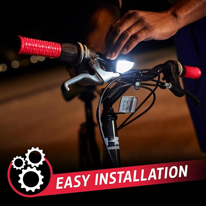 Energizer Bike Light, 130 Lumen, Weather Resistant Clip Light for Bicycles, Batteries Included