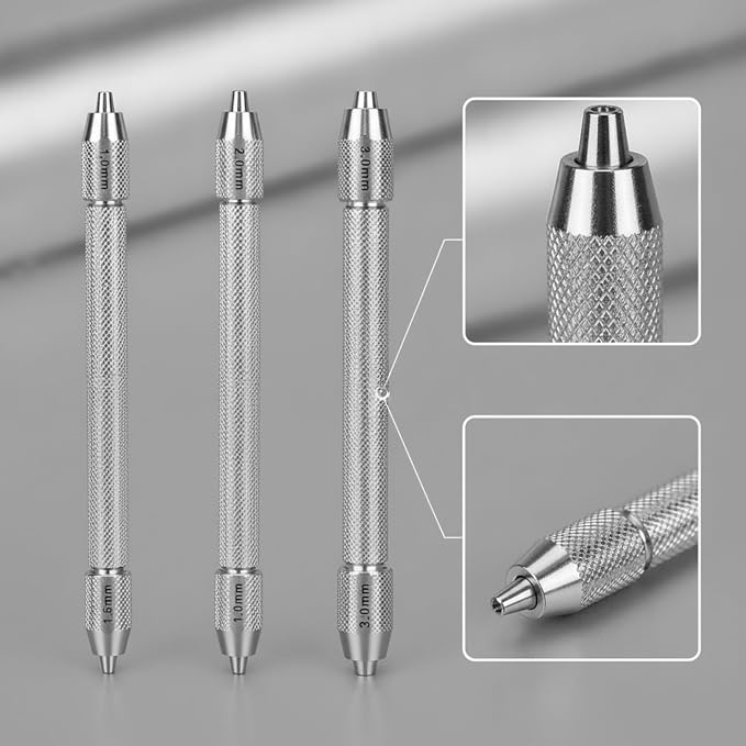 Head Drill Clamp Pin Vise Hand Drill Holder Micro Bit Body with Anti Slip Texture suitable for watch repair jewelry crafting fine engraving