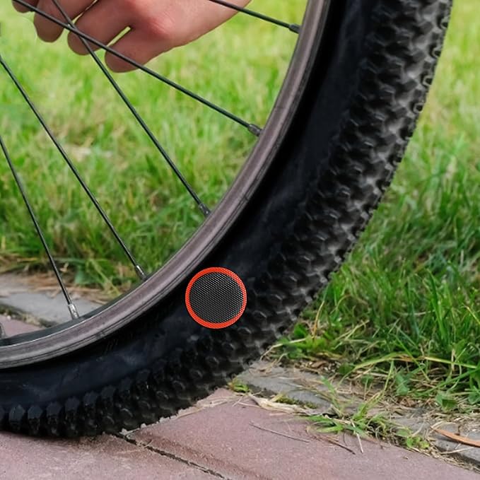Multi-Function Bike Tire Patch Repair Kit with Cold Vulcanizing Glue Anti-wear Materials Tire Levers Valve Tool Compact Lightweight Bicycle Tube Patch for Outdoor Cycling