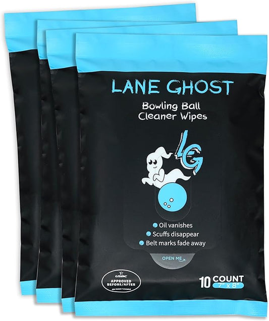 Bowling Ball Cleaner Wipes | USBC Approved | Cleaning Cloth for Oil, Dirt, Grime, Scuff, and Belt Marks | Resealable Pouch | Safe for All Balls | Restores Tack and Prolongs Lifespan of Ball