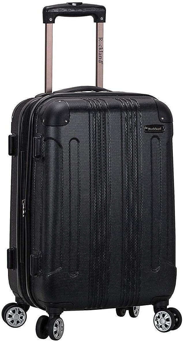 Rockland London Hardside Spinner Wheel Luggage, Black, Carry-On 20-Inch