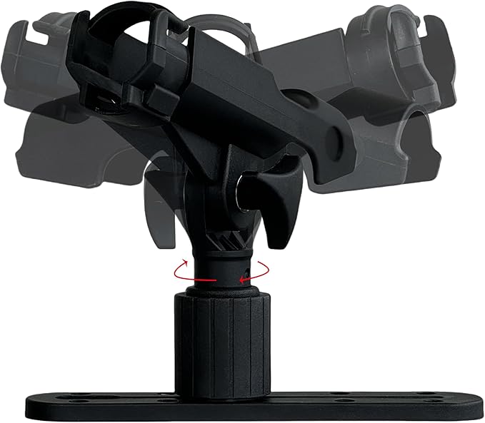 2 Pack Fishing Rod Holder with Track Mount Universal T-Shaped Screw Mounted on Rail for Kayak, Canoe, Fishing Boat
