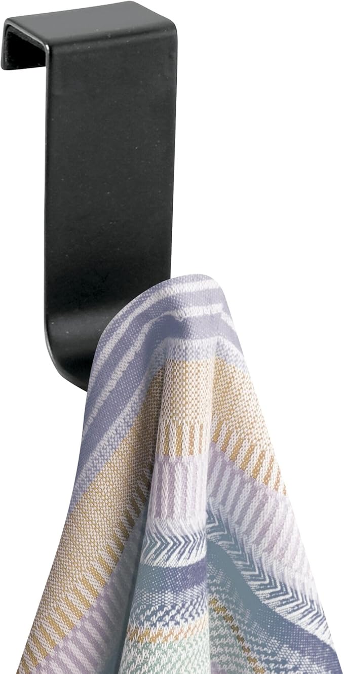 iDesign Over-The-Cabinet Hook for Kitchen Storage - Matte Black