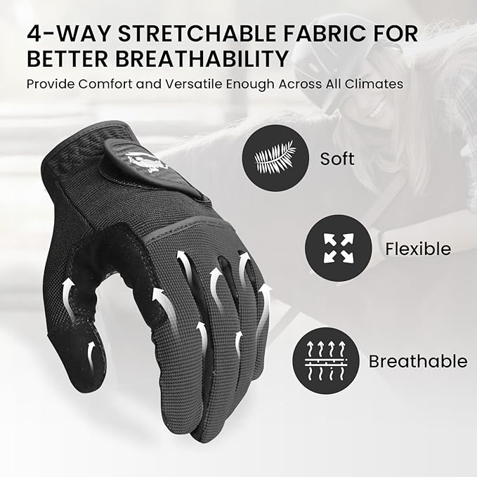 FINGER TEN Womens Horse Riding Gloves Premium Equestrian Horseback Gloves for Ladies, Mesh Breathable Lightweight Comfortable Grip Summer Color Pack