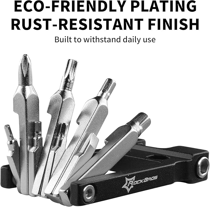 ROCKBROS 20 In 1 Bike Multi-Function Tool Kit - Portable Foldable Bike Multitool Cycling Tool Kit With Allen Wrench, Tire Levers