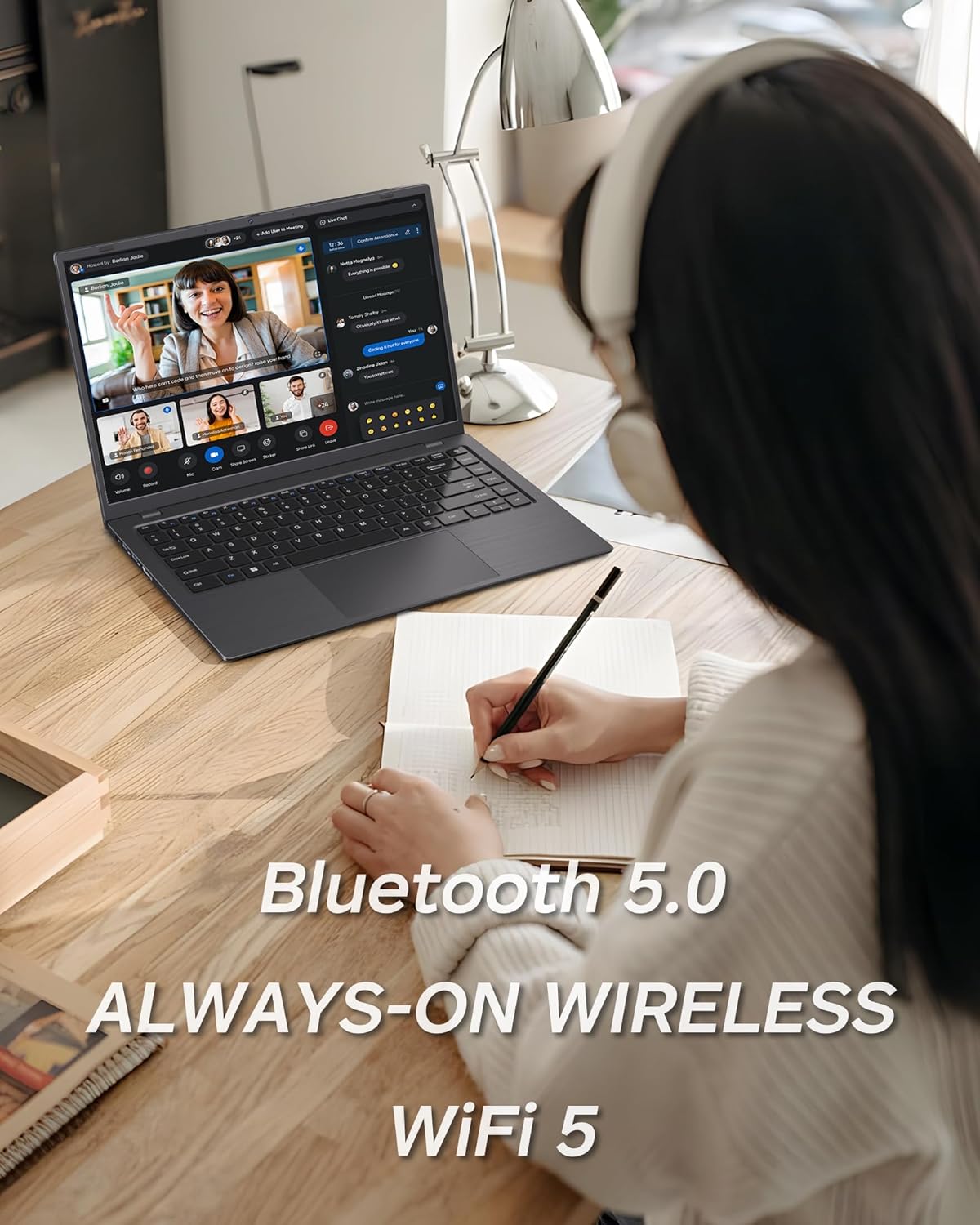 14 Inch Traditional Laptop Computers - 256GB SSD 8GB RAM Celeron CPU, WIFI5 and BT5.0, USB 3.0, TF Card Slot, Slim Lightweight Computer for Business and School (NC14G)