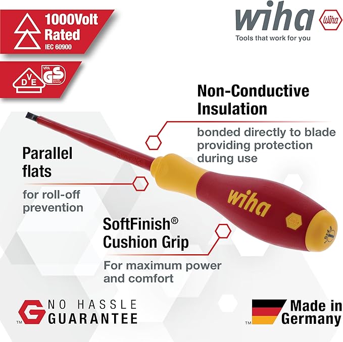 Wiha 32097 | 7 Piece Insulated SoftFinish Screwdriver Set