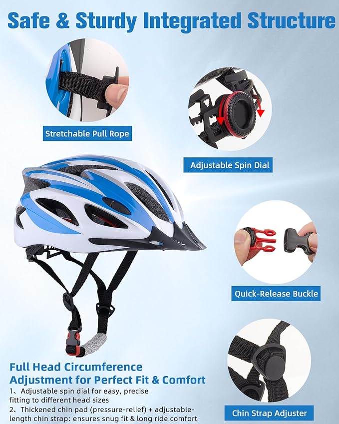 Zacro Adult Bike Helmet, Lightweight Bicycle Helmet with Removable Pads and Visor, CPSC Certified Safety Helmet for Men Women, Mountain Road Cycling Helmet for Adult