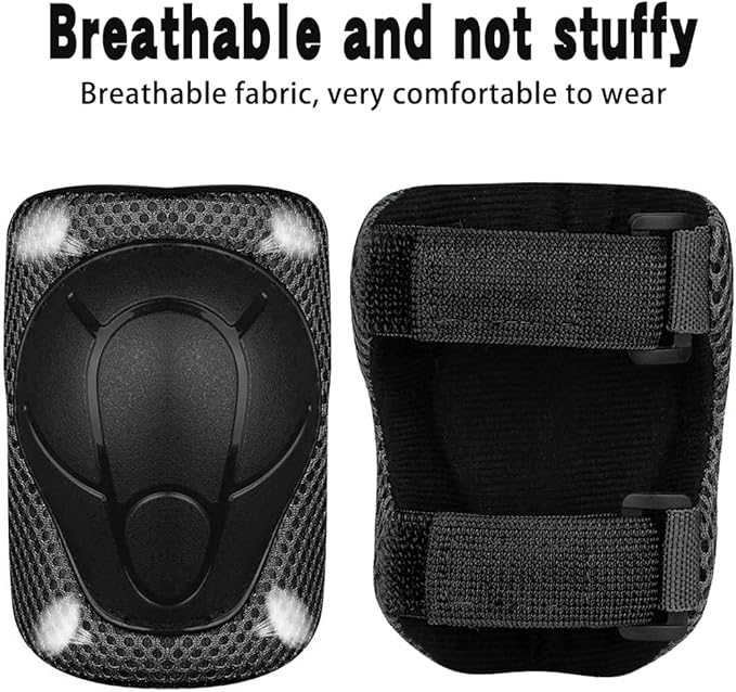 Knee Pads for Kids， Knee Pads and Elbow Pads Set Toddler 3-10 Years Protective Gear Set for Girls Boys with Wrist Guards for Skating Cycling Bike Rollerblading Scooter