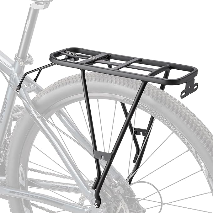 CXWXC Rear Bike Rack - Bike Cargo Rack for Disc Brake/Non-Disc Brake Mount - 66lbs Bicycle Pannier Touring Carrier Rack for 26"-27.5” or 29" Frames