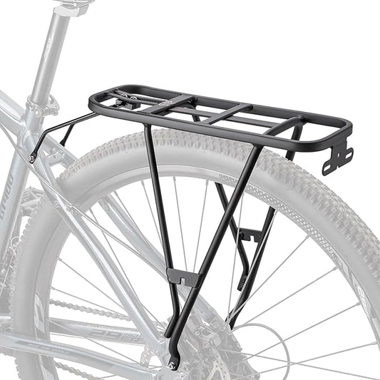 CXWXC Rear Bike Rack - Bike Cargo Rack for Disc Brake/Non-Disc Brake Mount - 66lbs Bicycle Pannier Touring Carrier Rack for 26"-27.5” or 29" Frames