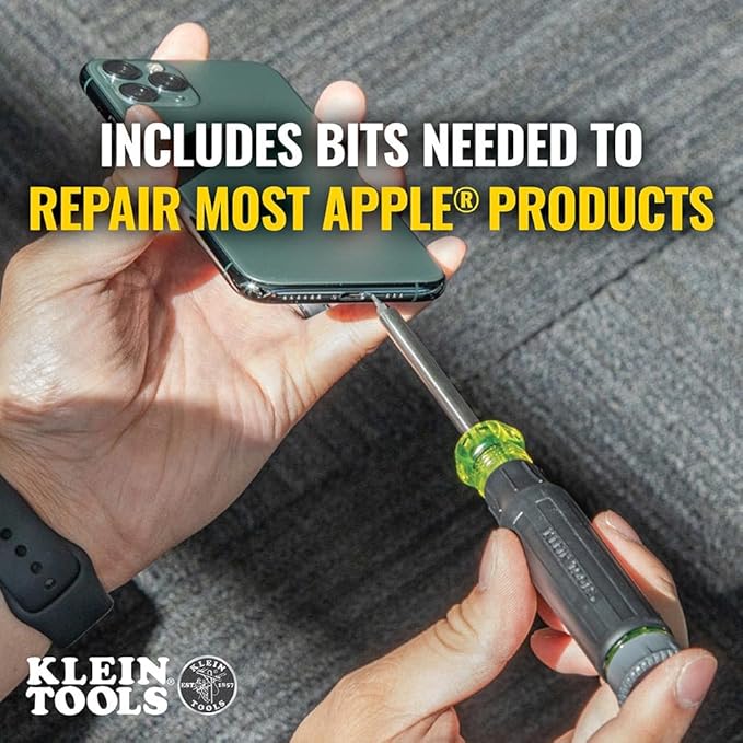 Klein Tools 32328 精密ドライバー、27-in-1 マルチビットドライバー、Apple製品修理用ビット、希土類マグネット、電子機器修理