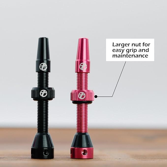 Thinvik Presta Tubeless Valve Stem 44/48/65/70/85mm,Super Light Alloy Presta Tubeless Valve Stem Kit for Tubeless Tires-2 Tubeless Valve Stem (with Aluminum Alloy Valve Cap) + Valve Core Removal Tool