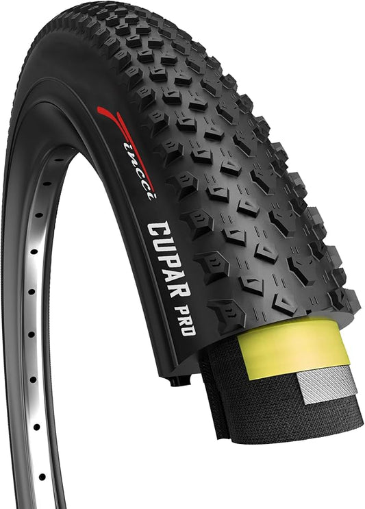 Fincci Foldable 26x2.10 Mountain Bike Tires - 26 Inch Bike Tires with 1mm Nylon Puncture Proof - Black Kevlar 26 Bike Tyre 60 TPI with Cross Country Profile for MTB, XC, Folding, Hybrid Bicycles