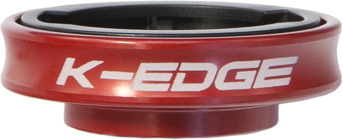 K-Edge | Gravity Top Cap Bicycle Computer Mount | Garmin | Red