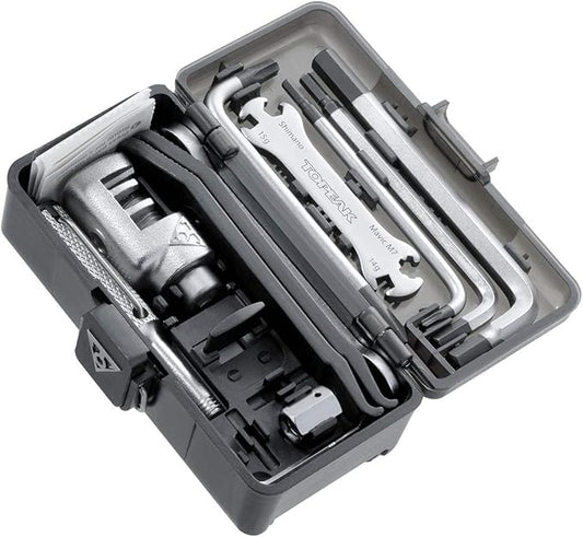 Topeak Survival Gear Box (TT2543) – 30-Function Compact Bike Multi-Tool Kit with Mounting Case, Chrome Vanadium Steel Tools, 233g