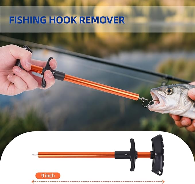 RAWILL Fishing Kit,Filleting Knife,Hook Remover,Fish Grip, Line Cutter,Fishing Scale, Pliers with Lanyards,Not Include Batteries