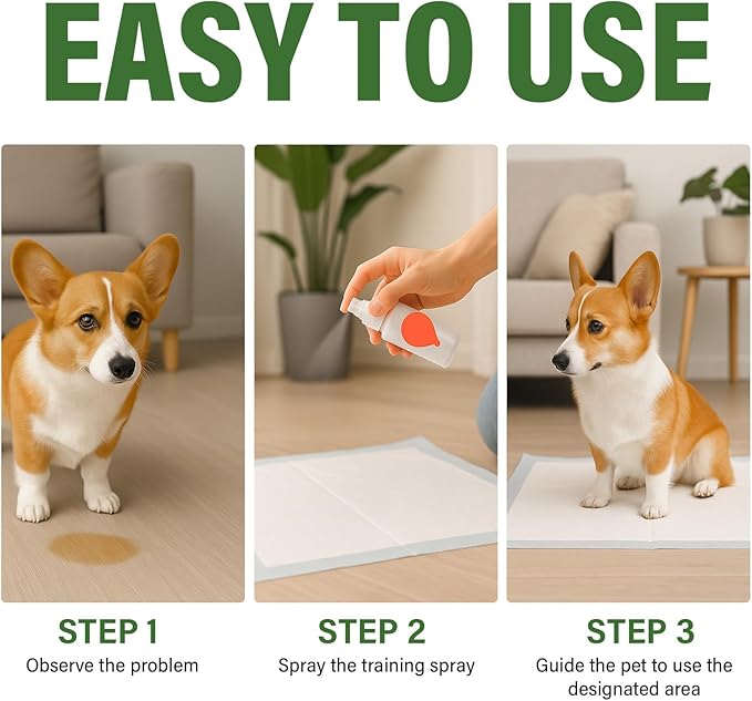 AiRunTech Potty Training Spray for Dogs, Dog Deterrent Spray, Helps Guide Dogs to Preferred Potty Spots, for Indoor & Outdoor Use, 120ml