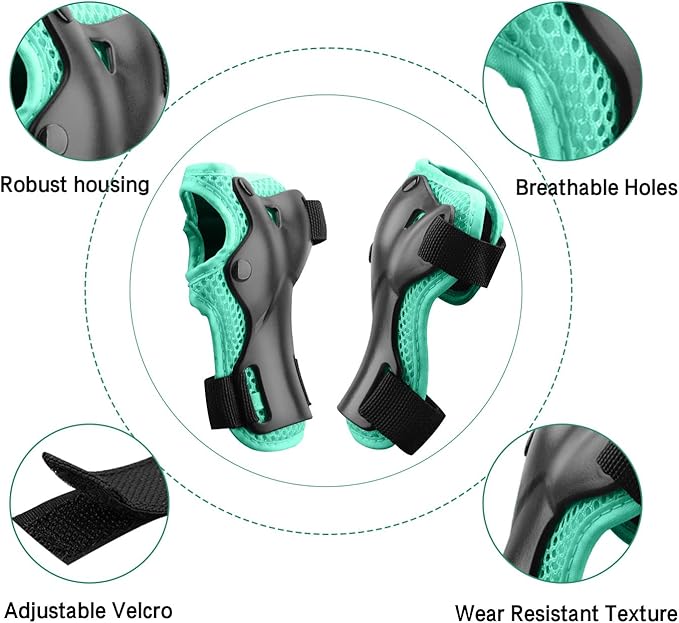 Kids Protective Gear Set Knee Pads for Kids 3-14 Years Toddler Knee and Elbow Pads with Wrist Guards 3 in 1 for Skating Cycling Bike,Biking, Roller Skates, Scooters