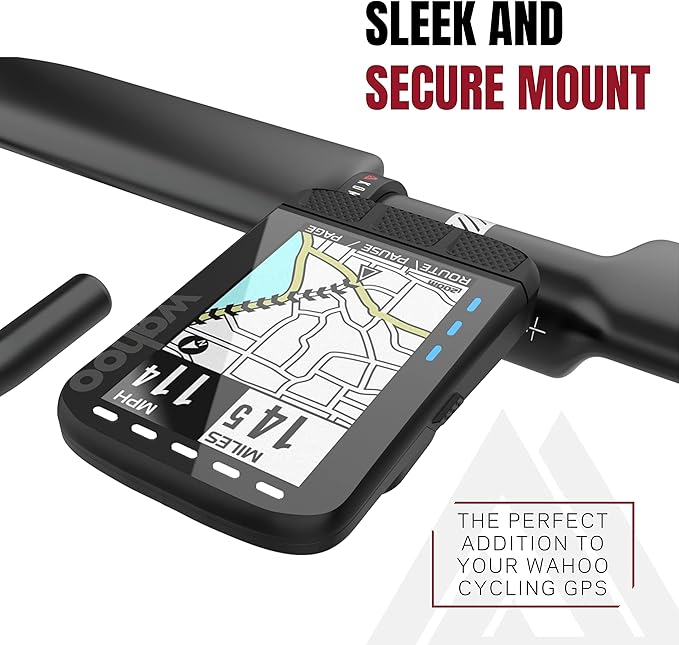 KOM Cycling Wahoo Elemnt Mount Compatible with Multiple Wahoo Computers Including The Wahoo Elemnt Bolt, Elemnt Roam, Elemnt Mini, and Elemnt - Multiple Colors 24g Out Front Computer Mount (Carbon)