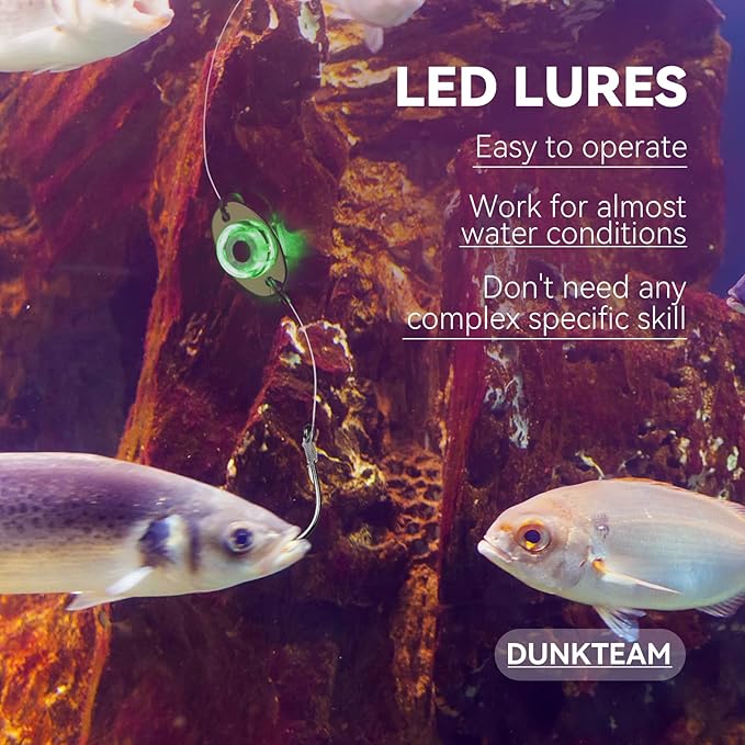 LED水中釣りルアー、LEDライトベイトフラッシャー、ディープドロップ釣りルアー、魚眼誘引ライトベイトルアーランプ 5個セット