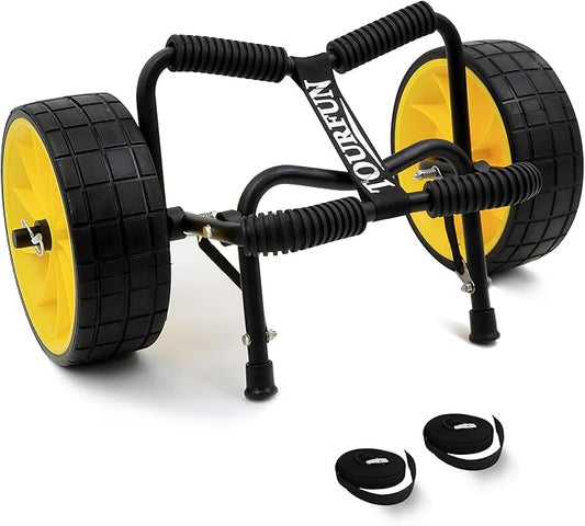 Kayak Cart, Paddle Board Cart Kayak Trolley Canoe Dolly SUP Carrier with Airless Tires