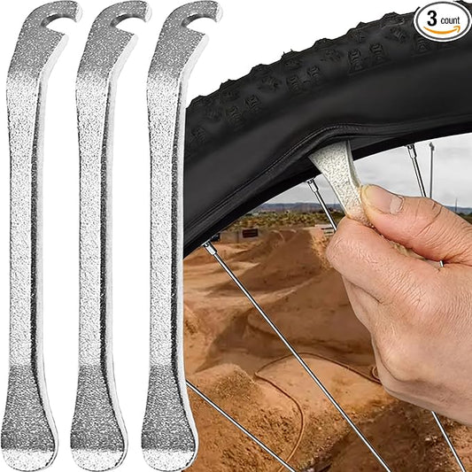lofrcin Bike Tire Levers, Stainless Steel Tire Spoons to Repair Bike Tube, Iron Bicycle Tire Removal Changing Tool for Road or Mountain Bike Tires