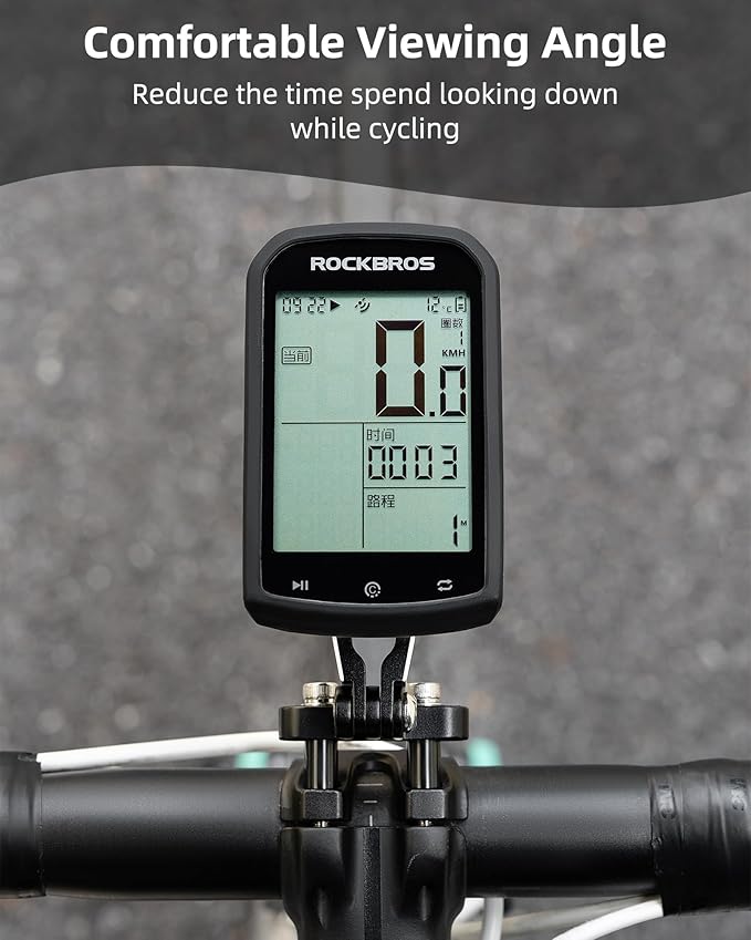 ROCKBROS Out-Front Bike Computer Mount - Aluminum Mini Mount Compatible with Garmin, Bryton, GoPro