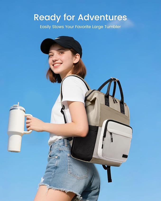 LOVEVOOK Laptop Backpack for Women, 17 Inch Travel Backpack for Work College Business, Water Resistant Teacher Nurse Bag with Large Capacity, School Bookbag Bags Cute Daypack for Woman Girls