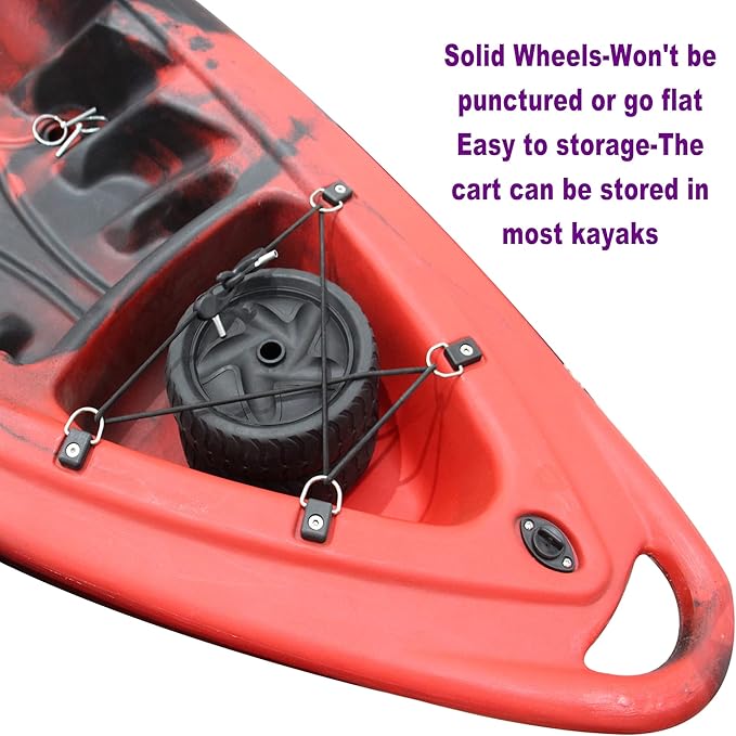 100LBS Kayak Cart Canoe Carrier Trolley for Carrying Kayaks,Canoes,Paddleboards with Plastic Wheels