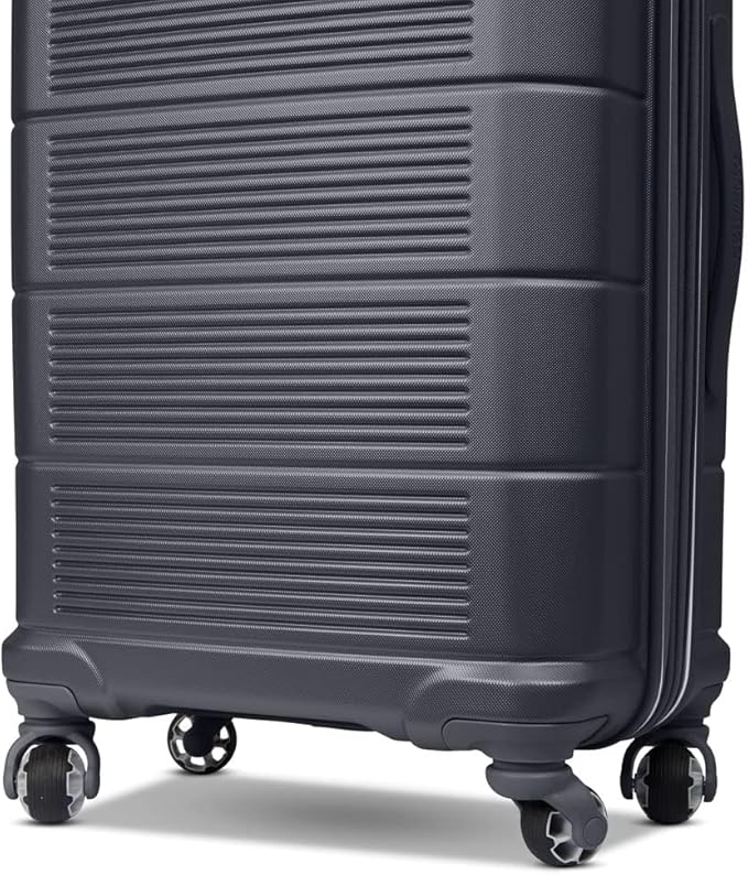 American Tourister Stratum 2.0 拡張可能ハードサイド荷物 スピナーホイール付き、20インチ機内持ち込み、チャコール