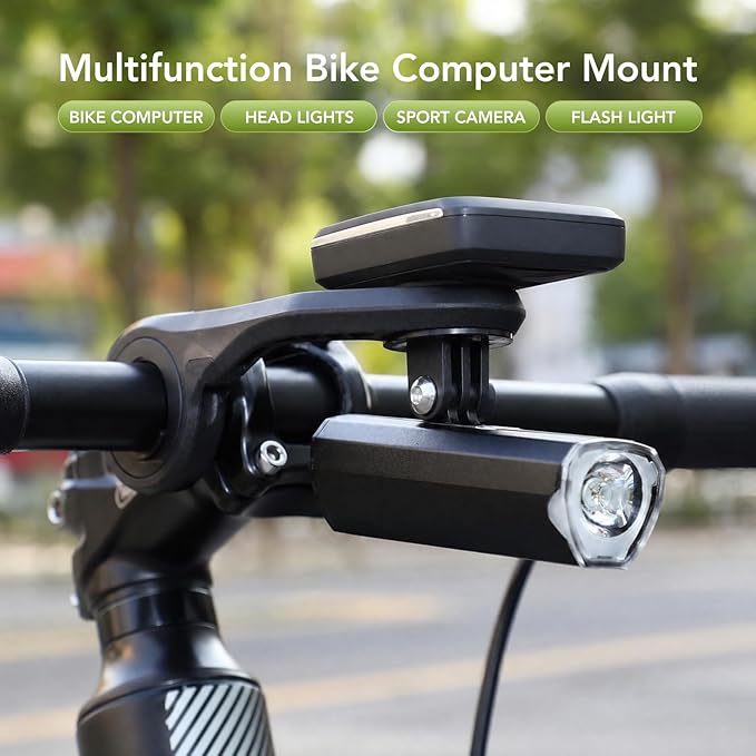 TOMSHOO Out-Front Mount for Edge Adjustable Bike Computer Mount Riding Camera Lights Handlebar Extender for Road Mountain Bikes