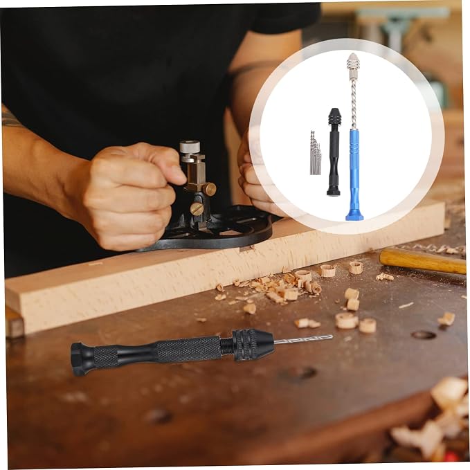 Angoily 5sets Hand Drill Drill Bits Jewelry Making Tool Kit Pin Vise for More for Crafting and Precision Work