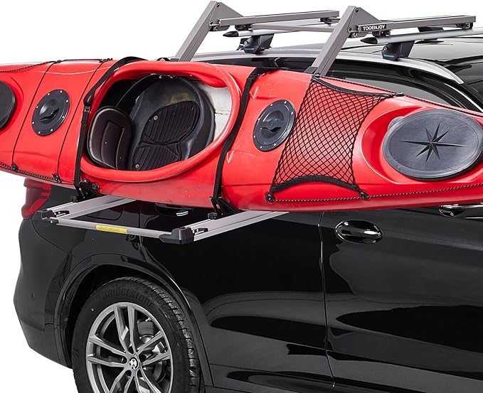 TOOENJOY Heavy-Duty Kayak Lift Assist Roof Rack, 100 LBS Capacity Kayak Canoe Rooftop Loader, Elevating Assist System for Easy Loading