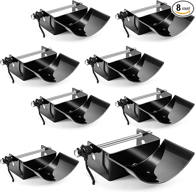Abbylike 4 Pairs (8 Pieces) Jump Cups Metal Horse Jump Cups with Pin Fits Standards Uprights, Lightweight Durable for Hobby Horse Jumper Equestrian Activities