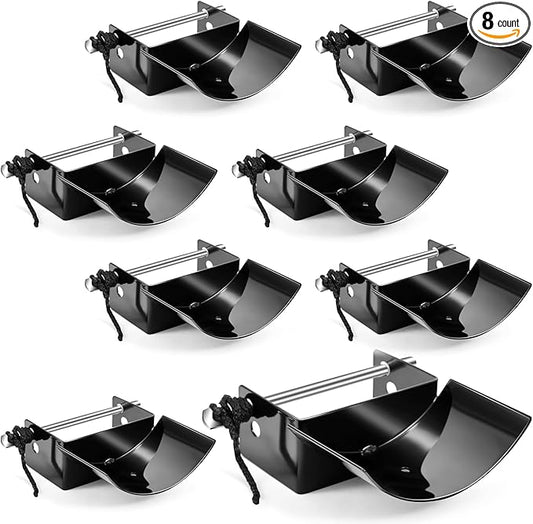 Abbylike 4 Pairs (8 Pieces) Jump Cups Metal Horse Jump Cups with Pin Fits Standards Uprights, Lightweight Durable for Hobby Horse Jumper Equestrian Activities