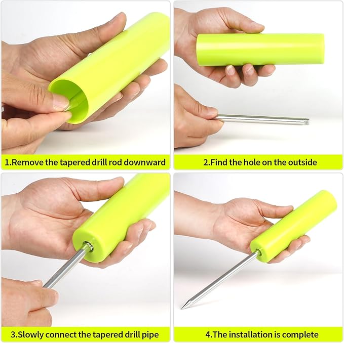 Fishing Rod Holder for Ground: 6pcs Extendable Telescopic Fishing Pole Holders for Bank Ground Sand with 12 Alarm Bells