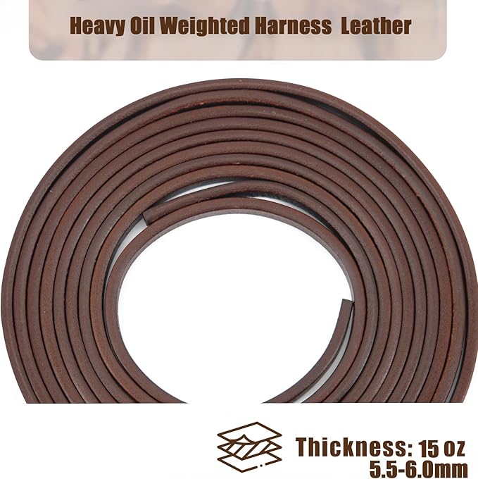 Jeereal Extra Heavy Harness Split Reins, Heavy Oil Weighted,Broken in,1/2" Width Supple Leather Reins